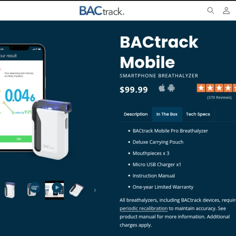 Bactrack new mobile